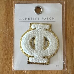 Phi—White and Gold Adhesive Patch